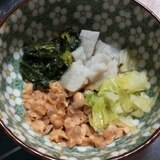 離乳食★キャベツチンゲン菜納豆里芋和え